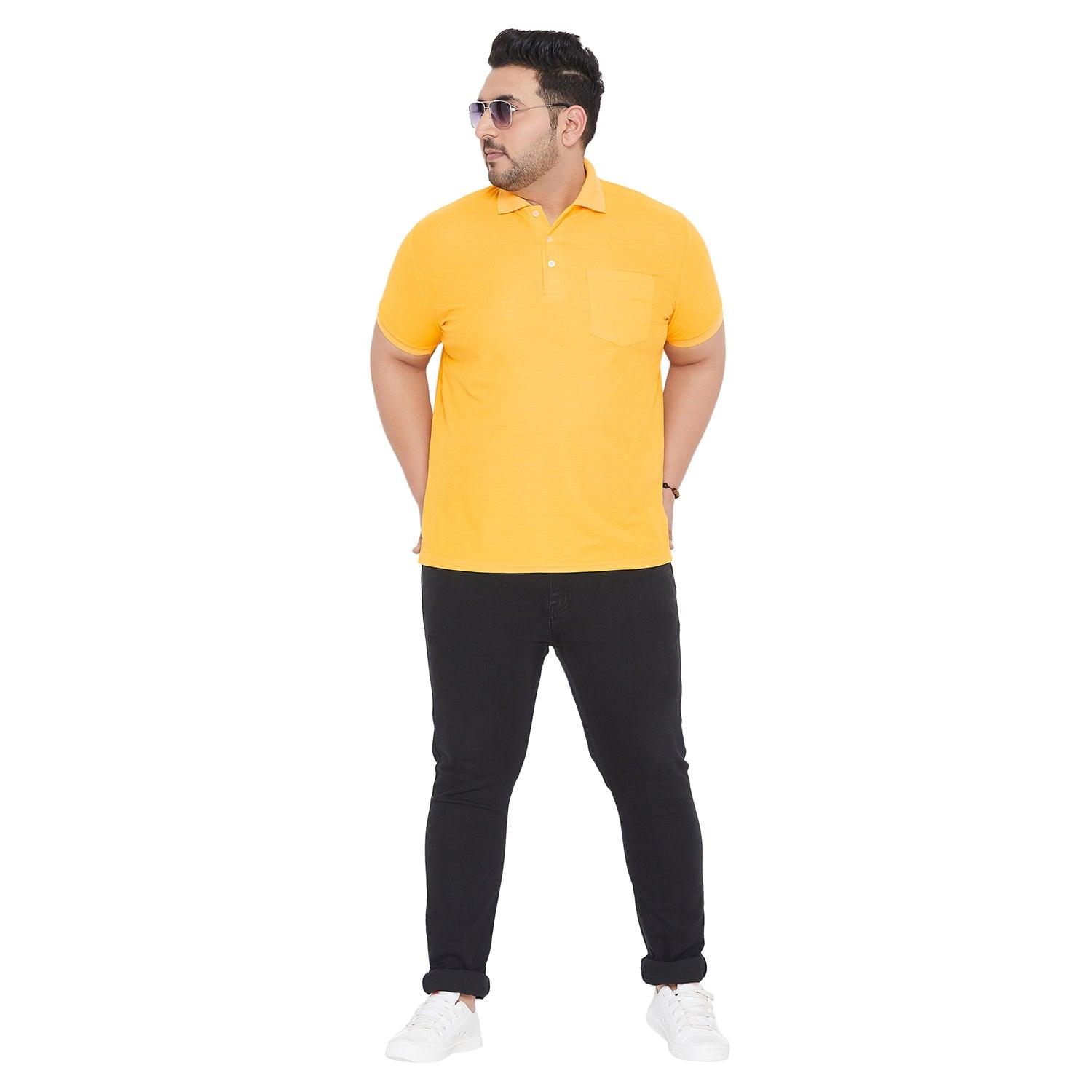 Men Plus Size Bbsie-Y Solid Polo Tshirt - bigbanana