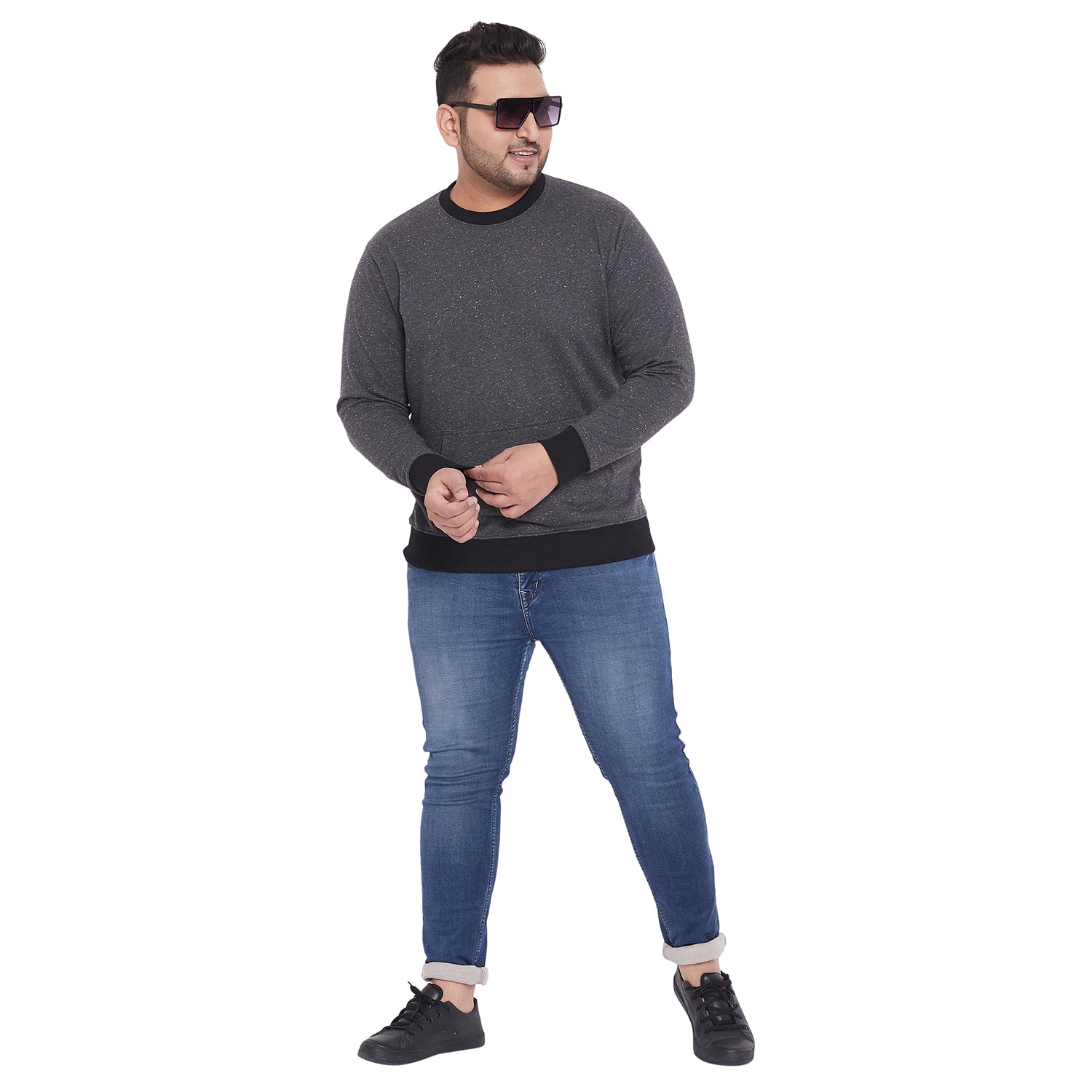 Men Plus Size Andi Solid Sweatshirt - bigbanana