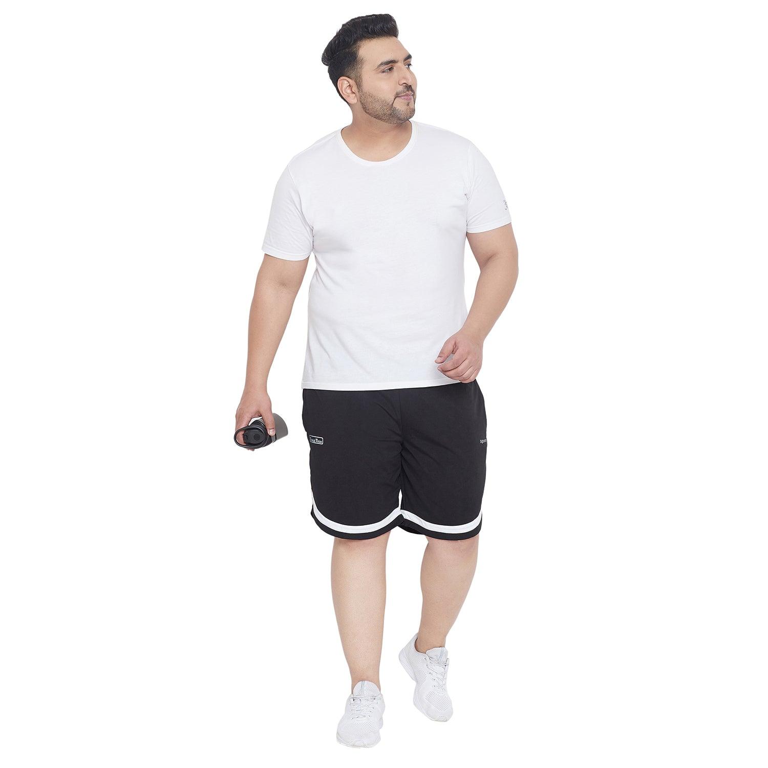 Men Plus Size Jesty Striped Shorts - bigbanana