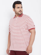 Men Plus Size Lisbon Striped Polo Tshirt - bigbanana