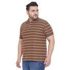 Men Plus Size Fred Striped Polo Tshirt - bigbanana