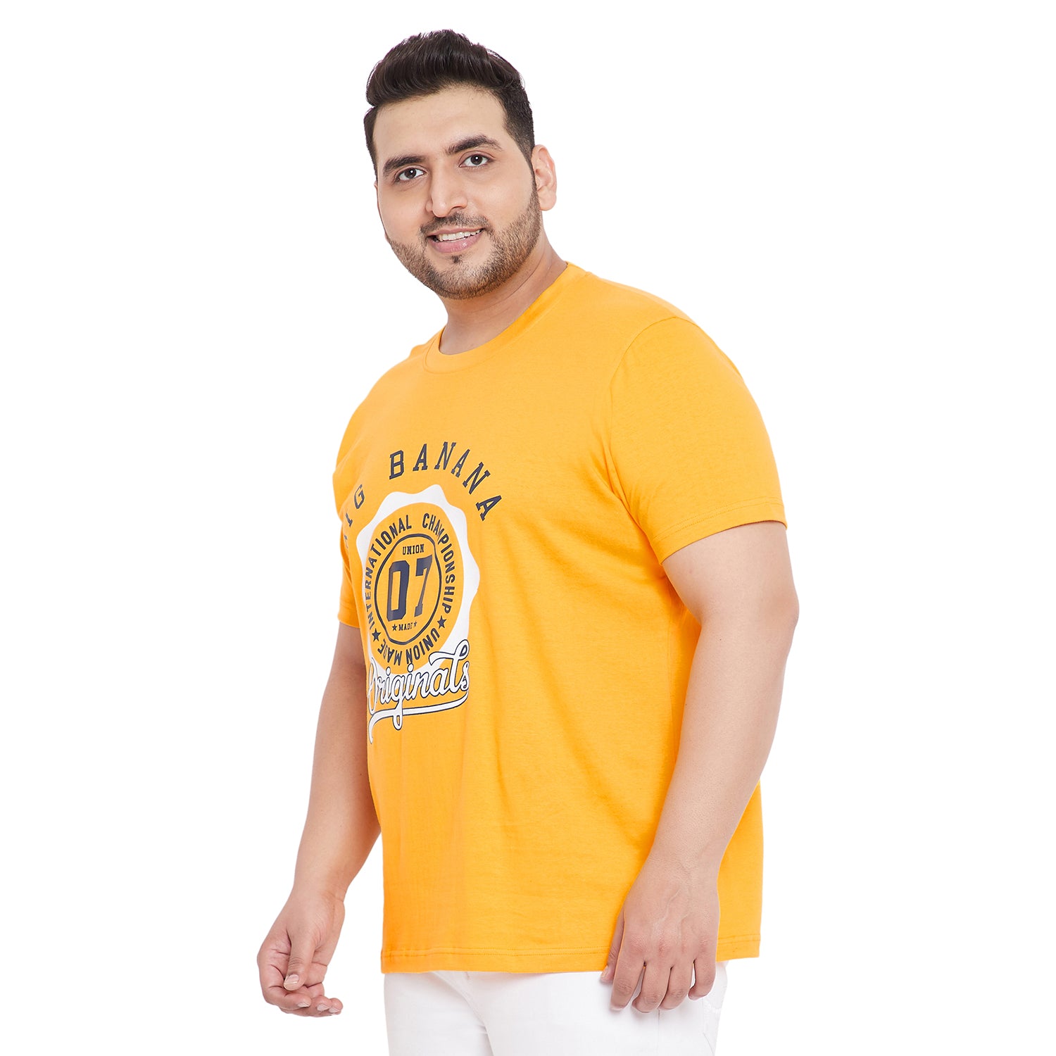 Men Plus Size Bucky Printed Round Neck Tshirt - bigbanana