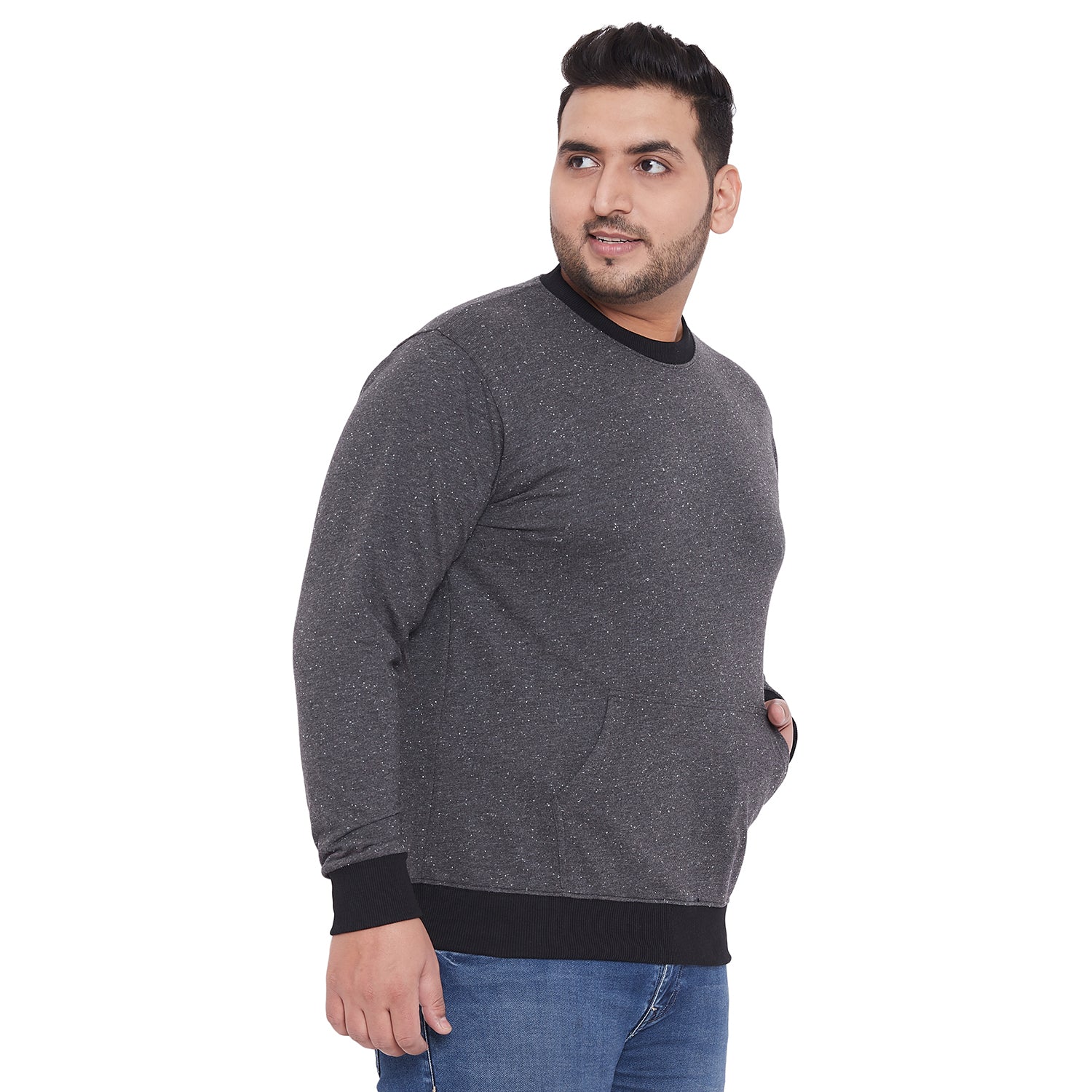 Men Plus Size Andi Solid Sweatshirt - bigbanana