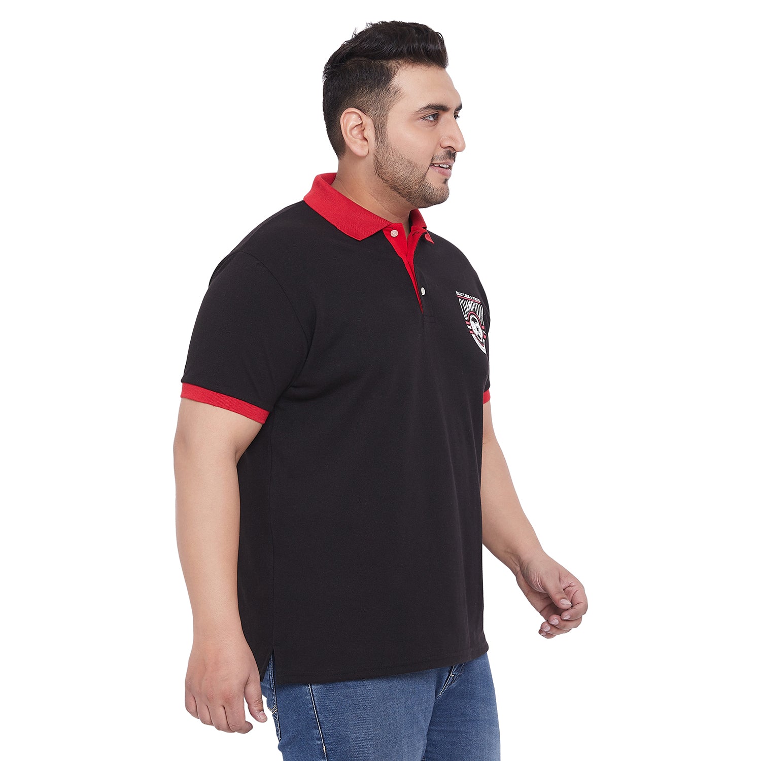 Men Plus Size Faze Printed Polo Tshirt - bigbanana