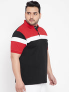 Men Plus Size Kent Colorblock Polo Tshirt - bigbanana