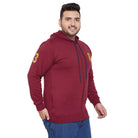 Men Plus Size Gale-M Solid Zipper Sweatshirt - bigbanana