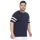 Men Plus Size Downtown Solid Round Neck Tshirt - bigbanana