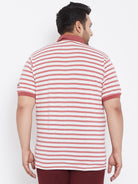 Men Plus Size Lisbon Striped Polo Tshirt - bigbanana