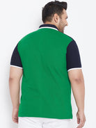 Men Plus Size Casper Colorblock Polo Tshirt - bigbanana