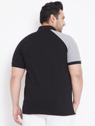 Men Plus Size Edward Colorblock Polo Tshirt - bigbanana