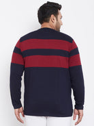 Men Plus Size Antonio Colorblock Henley Tshirt - bigbanana