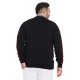 Men Plus Size Deep Solid Sweater - bigbanana
