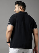 Men Plus Size Lingo Striped Polo Tshirt - bigbanana