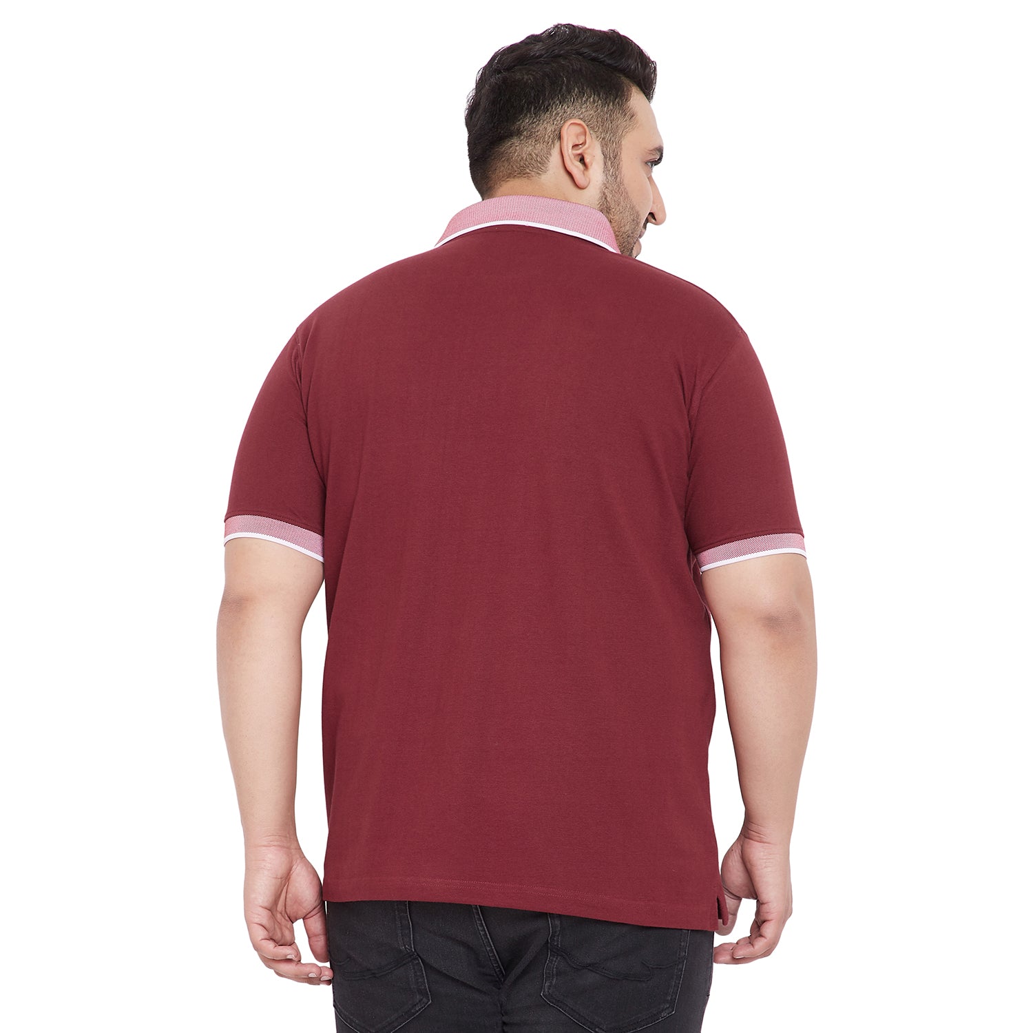 Men Plus Size Carlo Solid Polo Tshirt - bigbanana