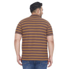 Men Plus Size Fred Striped Polo Tshirt - bigbanana