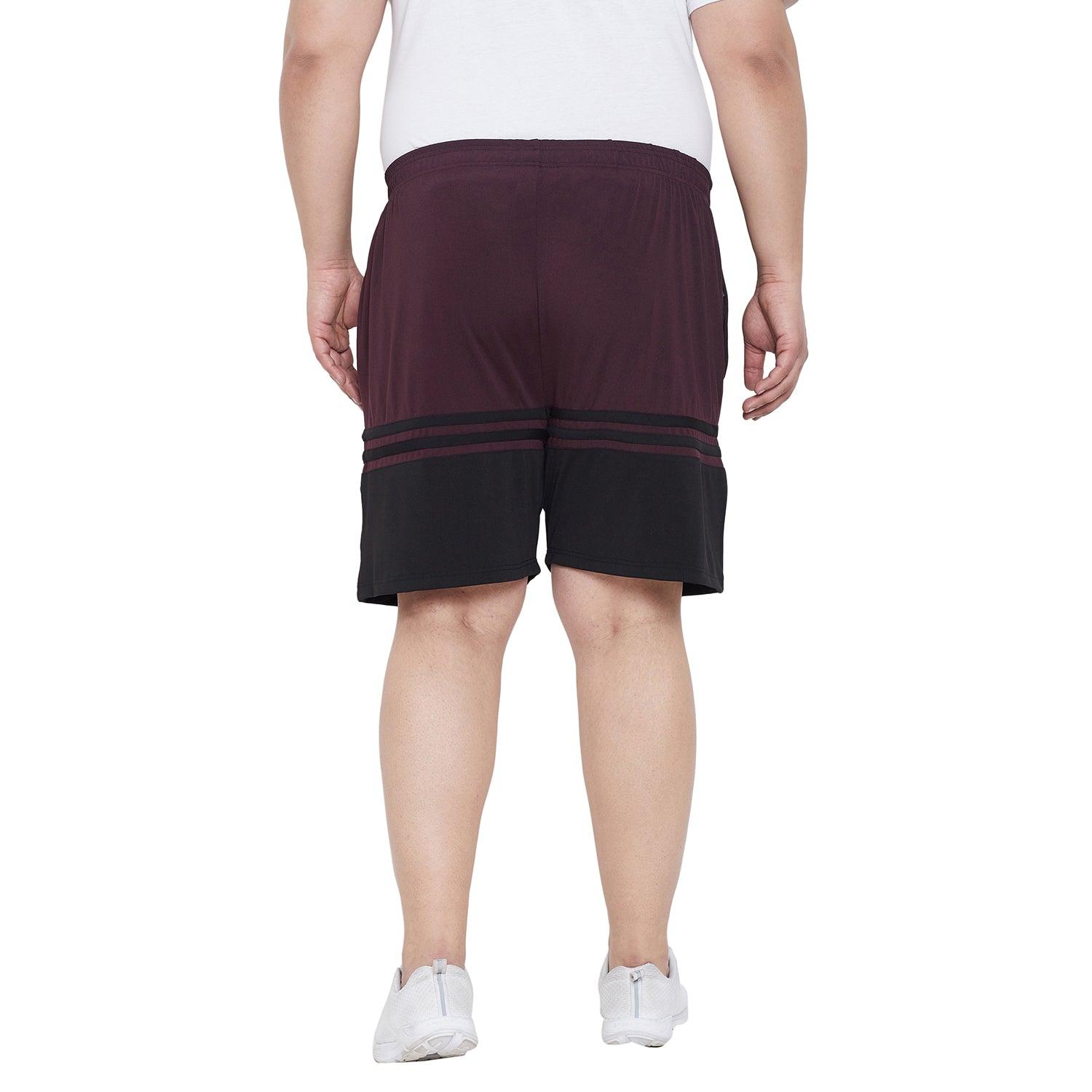 Men Plus Size Gladstone Colorblock Shorts - bigbanana