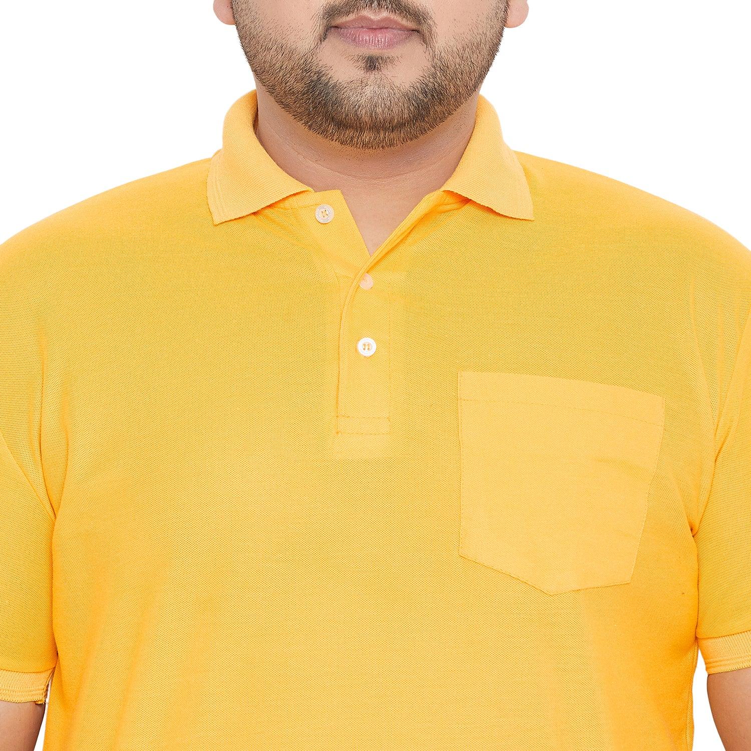 Men Plus Size Bbsie-Y Solid Polo Tshirt - bigbanana