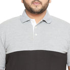 Men Plus Size Darwin Colorblock Polo Tshirt - bigbanana