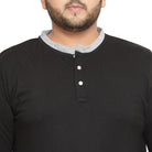 Men Plus Size Knox Colorblock Henley Tshirt - bigbanana