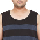 Men Plus Size Archer Striped Vest - bigbanana