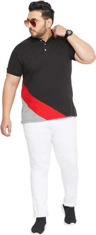 Men Plus Size Goldcoast Colorblock Polo Tshirt - bigbanana