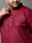 Men Plus Size Aafroz Solid Kurta - bigbanana