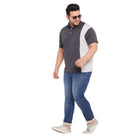 Men Plus Size Admiral-G Colorblock Polo Tshirt - bigbanana