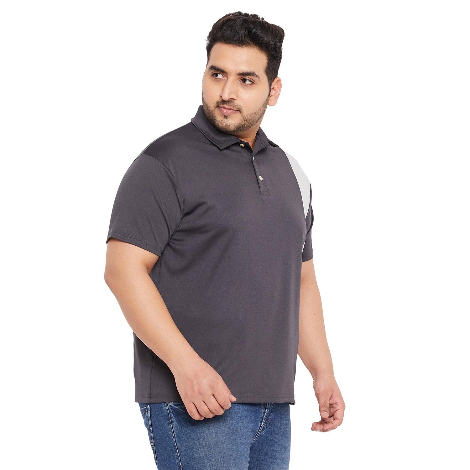 Men Plus Size Admiral-G Colorblock Polo Tshirt - bigbanana