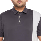 Men Plus Size Admiral-G Colorblock Polo Tshirt - bigbanana