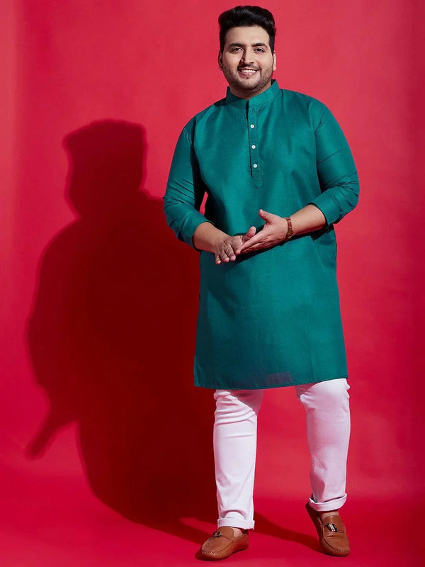 Men Plus Size Anubhav Solid Kurta