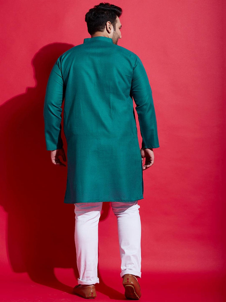 Men Plus Size Anubhav Solid Kurta - bigbanana