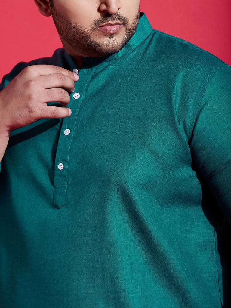 Men Plus Size Anubhav Solid Kurta - bigbanana