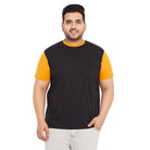 Men Plus Size Arctic-B Solid Round Neck Tshirt - bigbanana