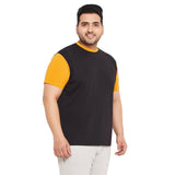 Men Plus Size Arctic-B Solid Round Neck Tshirt - bigbanana