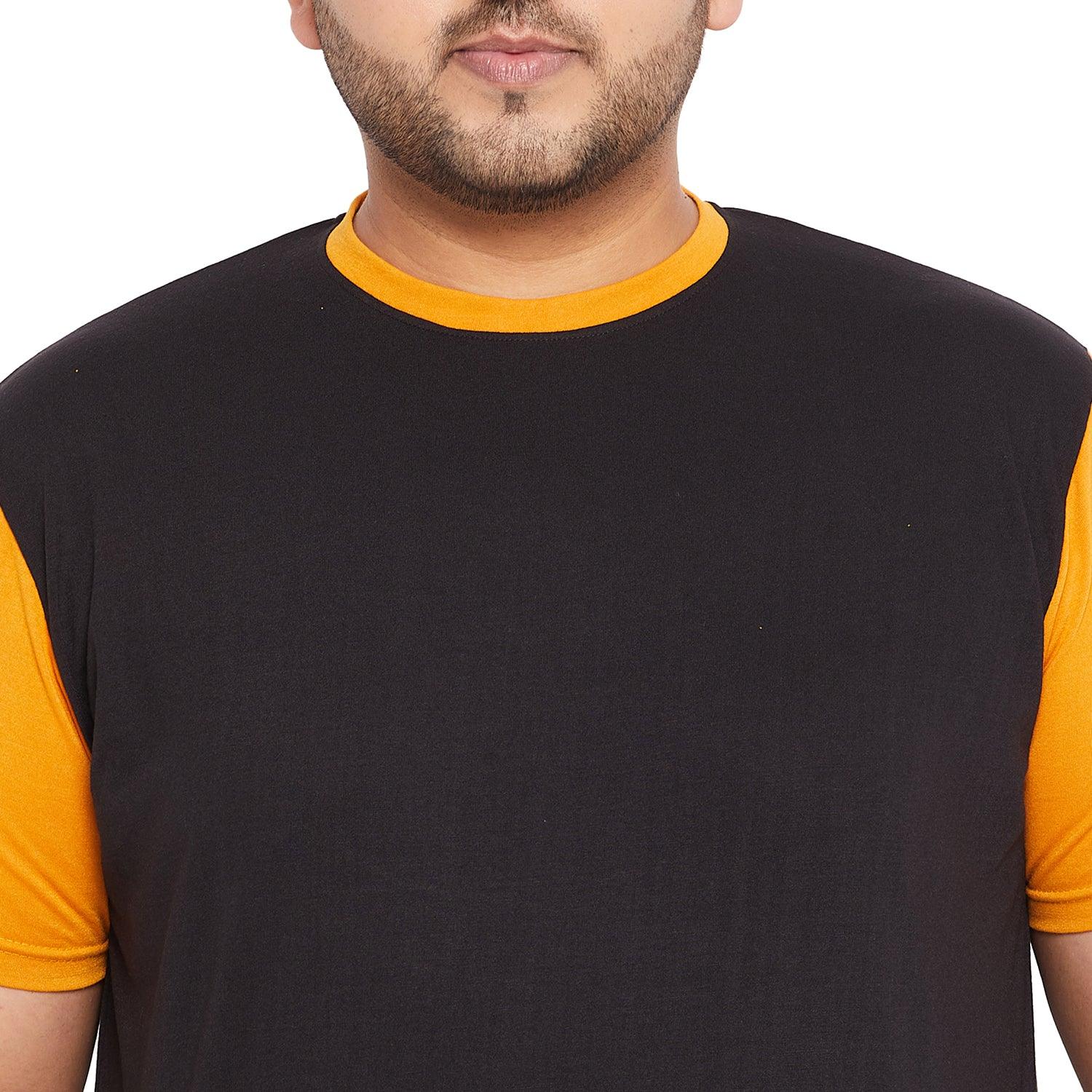 Men Plus Size Arctic-B Solid Round Neck Tshirt - bigbanana