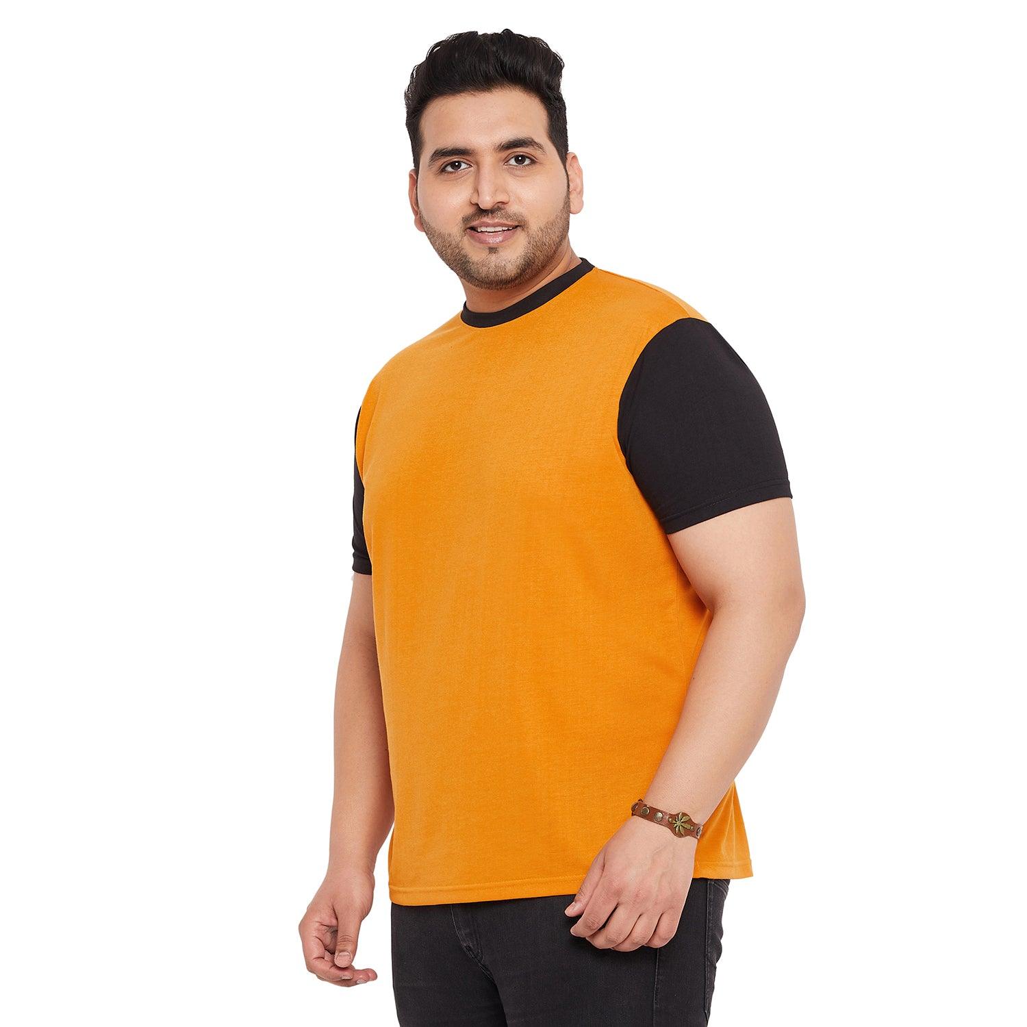 Men Plus Size Arctic-O Solid Round Neck Tshirt - bigbanana