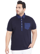 Men Plus Size Austin Solid Polo Tshirt - bigbanana