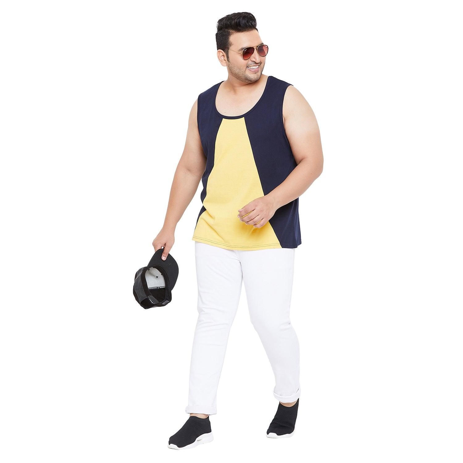 Men Plus Size Bairstow Colorblock Vest - bigbanana