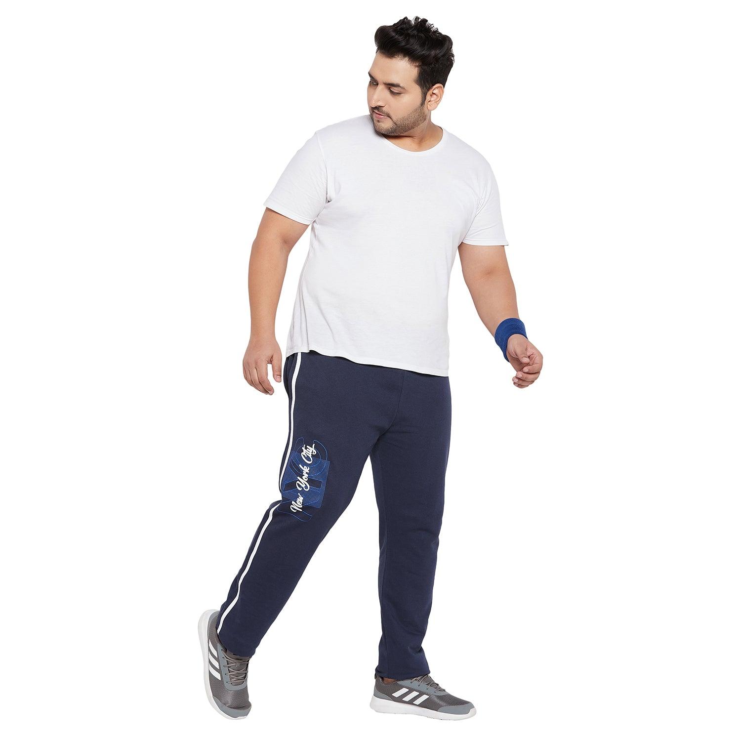 Men Plus Size Bendin Printed Trackpant - bigbanana