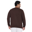 Men Plus Size Bloom Brown Solid Henley Tshirt - bigbanana