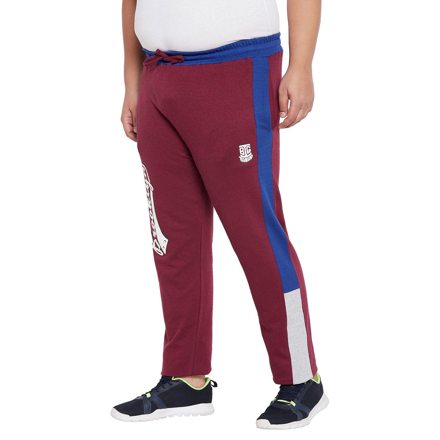 Men Plus Size Bologna Printed Trackpant - bigbanana