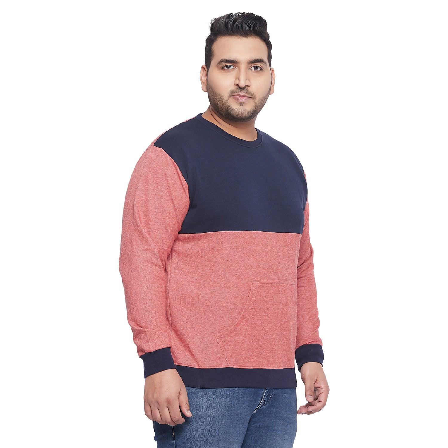 Men Plus Size Bradbud Colorblock Sweatshirt - bigbanana