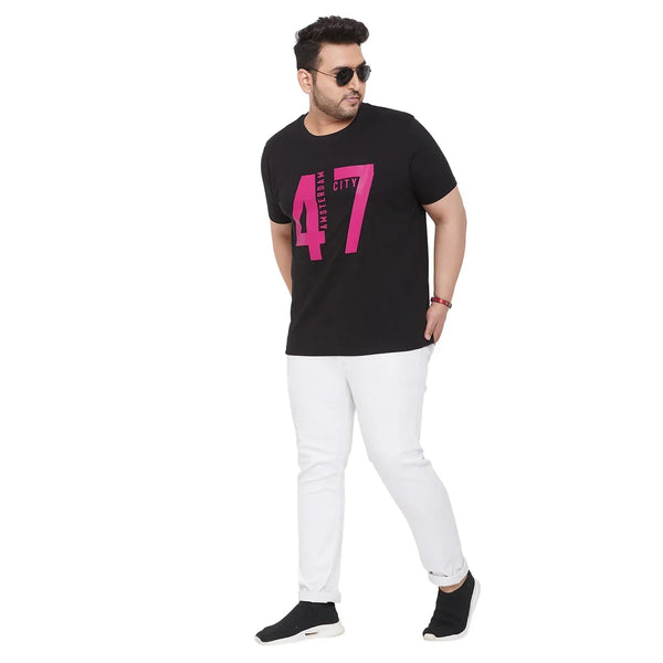 Men Plus Size BravoB Printed Round Neck Tshirt