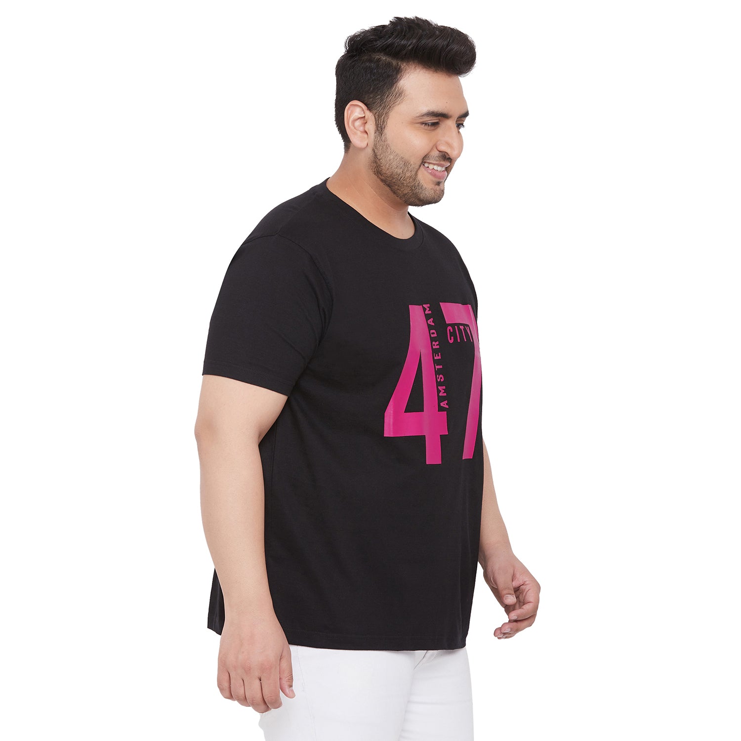 Men Plus Size BravoB Printed Round Neck Tshirt - bigbanana