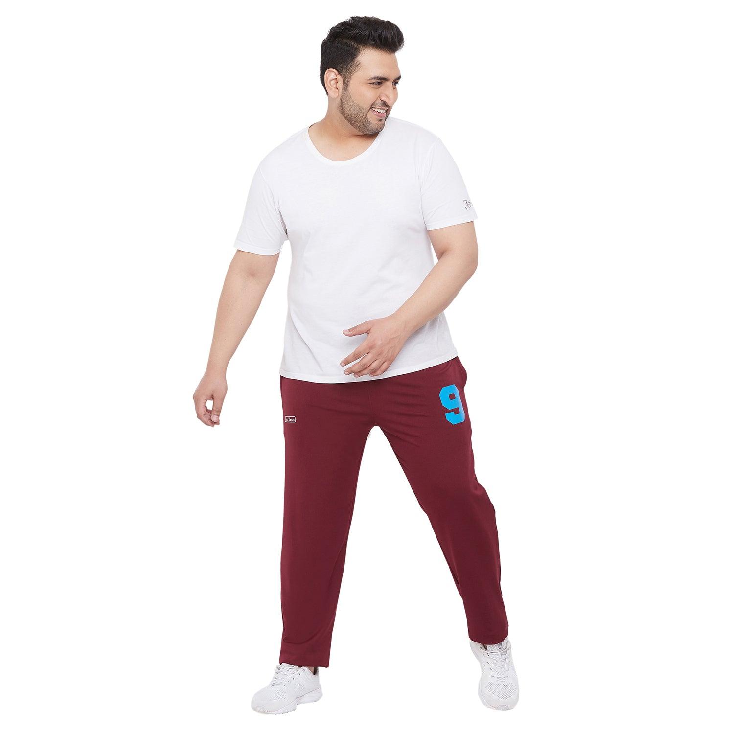 Men Plus Size Browne Solid Trackpant - bigbanana