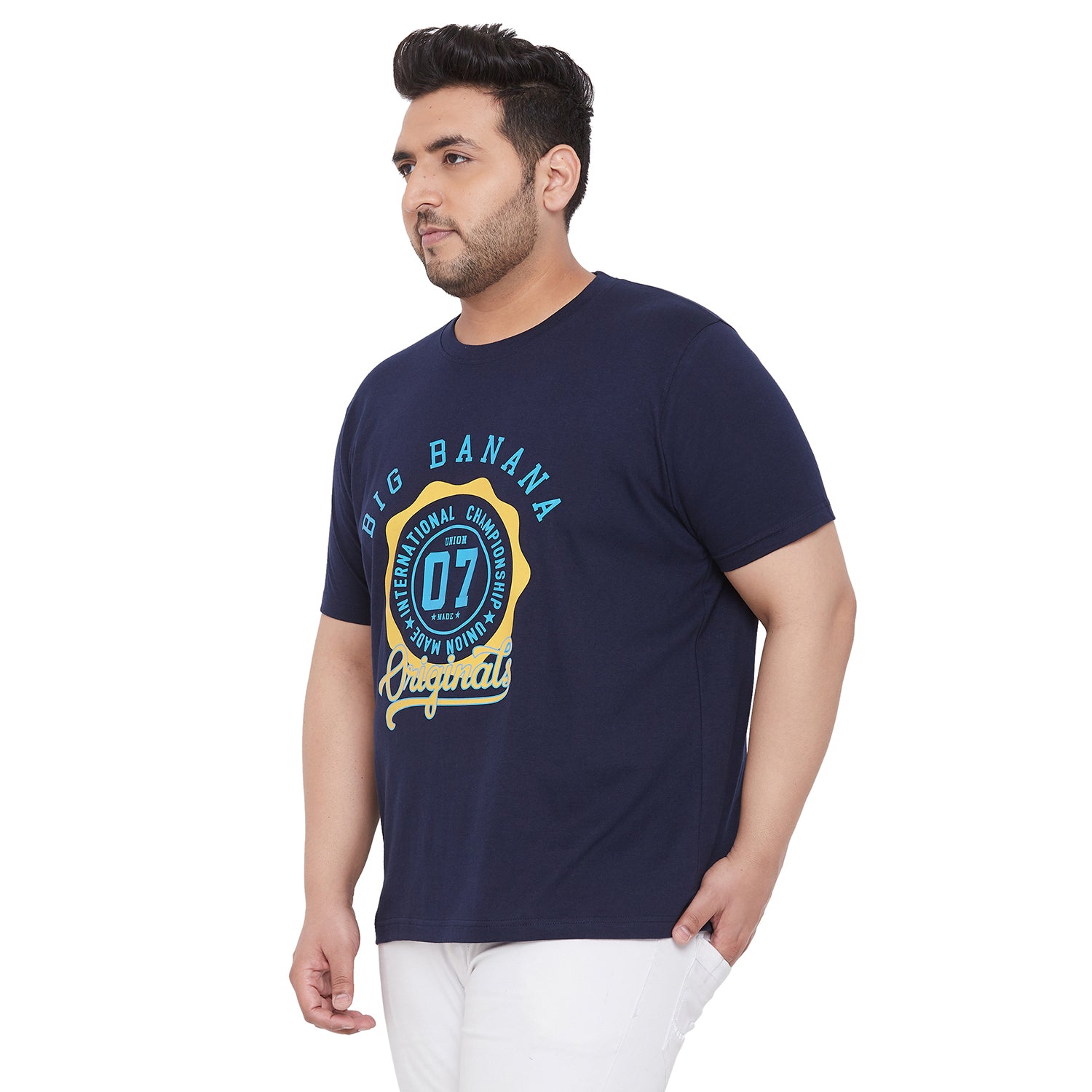 Men Plus Size BuckyN Printed Round Neck Tshirt - bigbanana