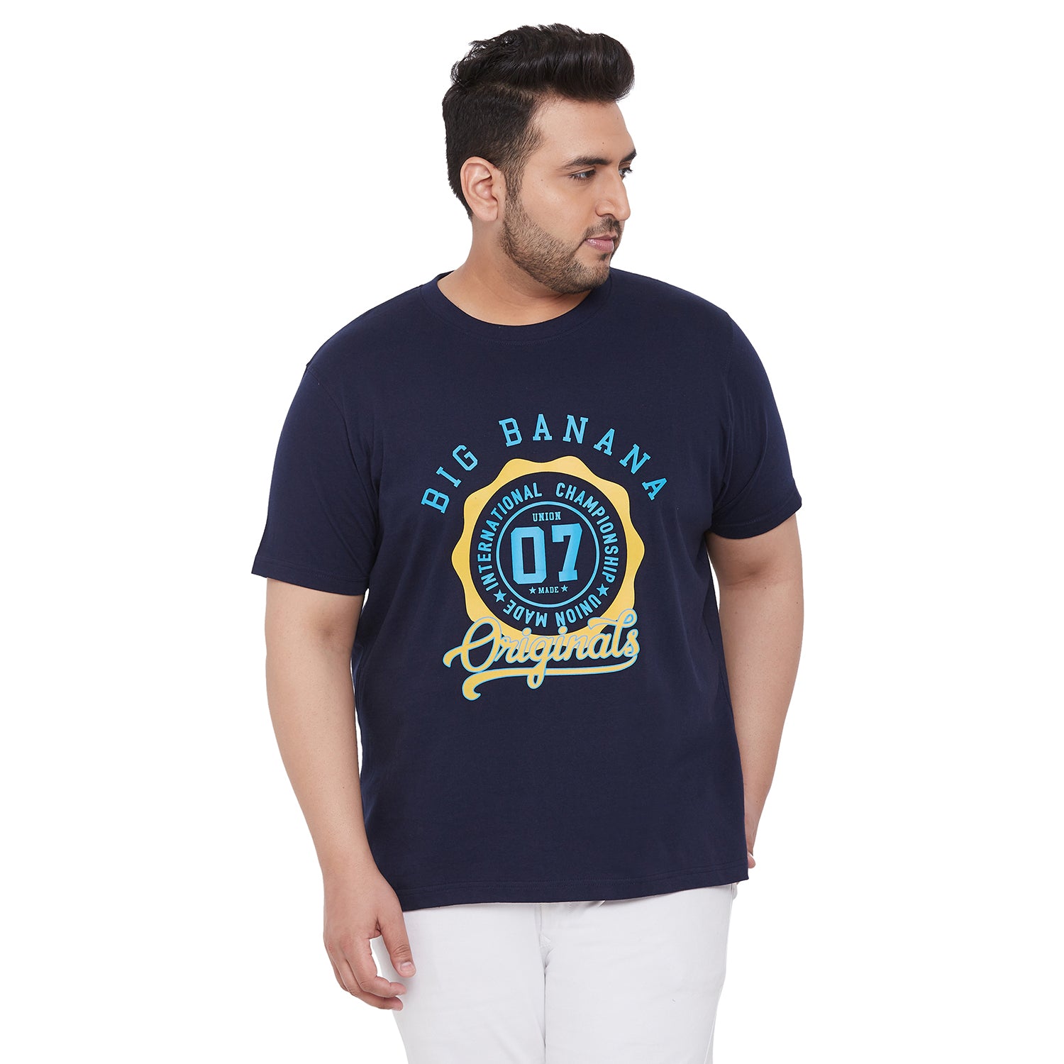 Men Plus Size BuckyN Printed Round Neck Tshirt - bigbanana