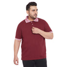 Men Plus Size Carlo Solid Polo Tshirt - bigbanana