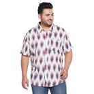 Men Plus Size Cina-Purple Printed Shirt - bigbanana