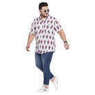 Men Plus Size Cina-Purple Printed Shirt - bigbanana